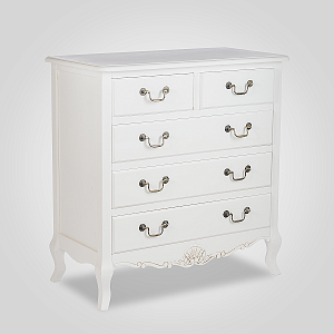 Комод Деревянный Белый "White Perfection" 83x80x39