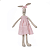 Кролик девочка в розовом платье с бантиком 35см