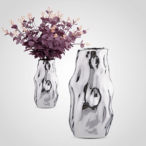 Керамическая ваза с объемными волнами L