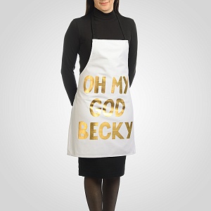 Фартук Белый "Oh My God Becky"